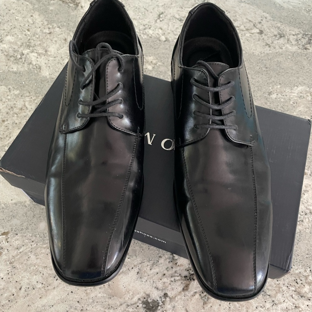 Bruno Marc Classic Men’s Black Leather Oxfords Dress Shoes